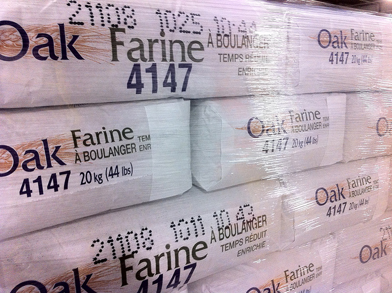 Παλέτα με συσκευασμένα σακιά Oak Farine Abulanger